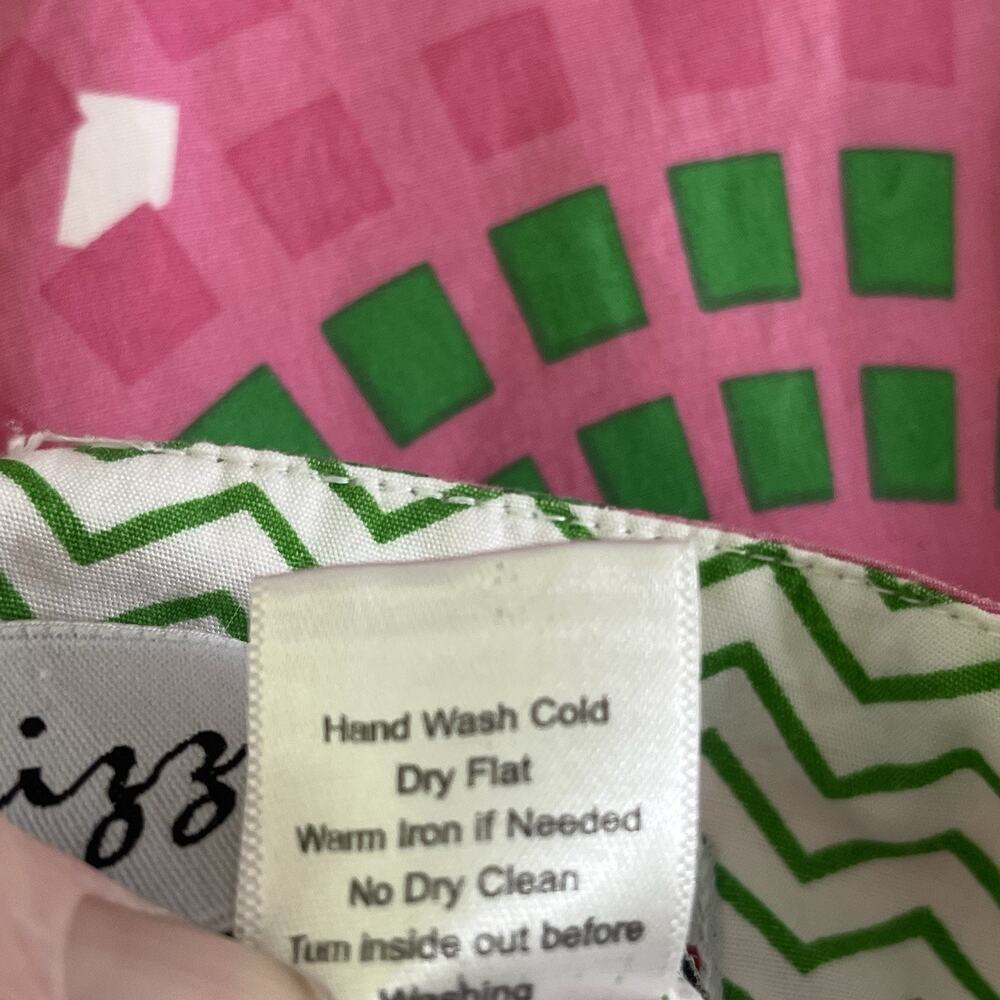 Dizzy Lizzie Skirt Women's 4 Lined Cotton Stretch Circles Geometric Pink Preppy - Picture 5 of 9